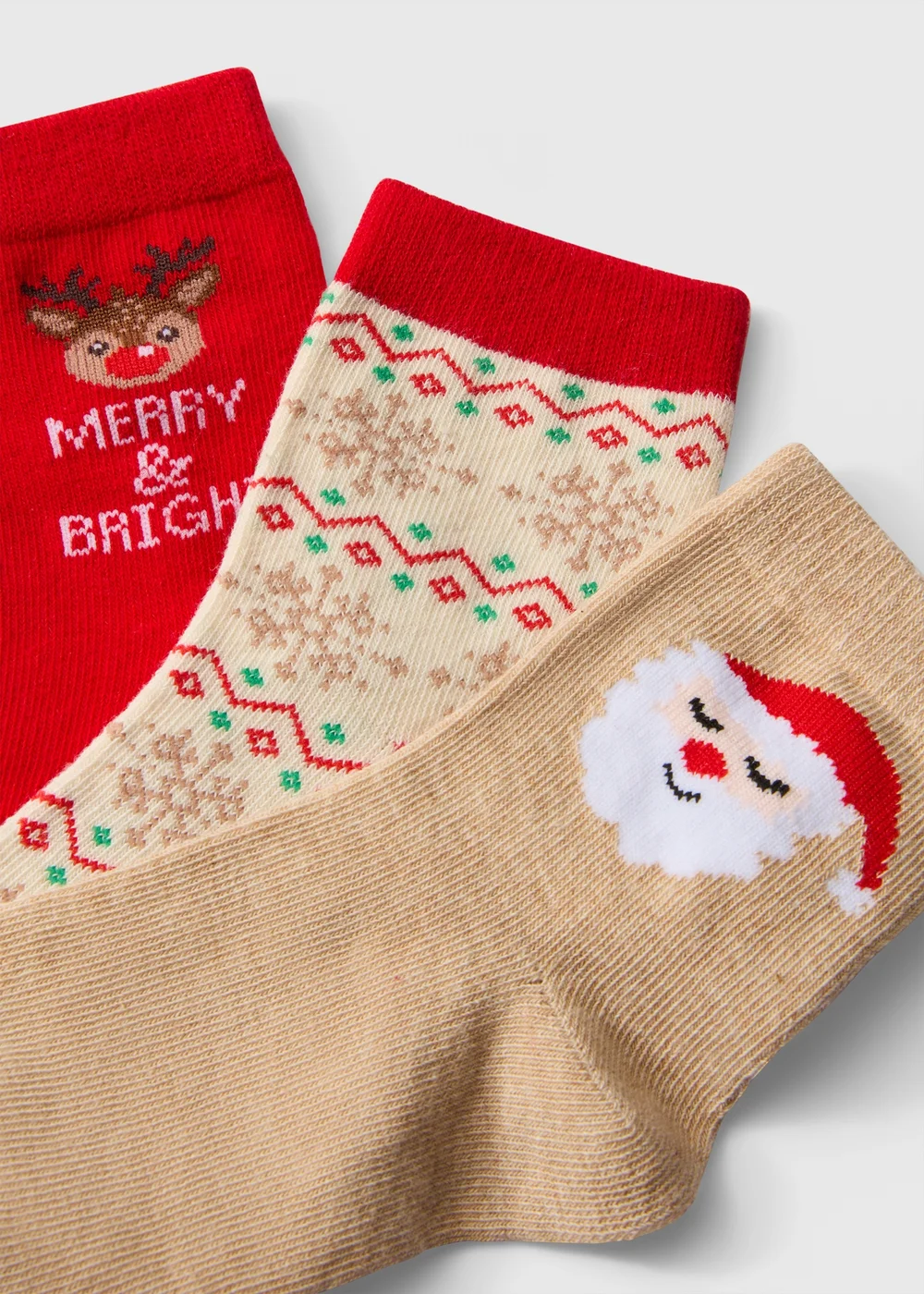 3 Pack Boys Christmas Socks (Younger 6 - Older 6.5) - 6-8.5 Image 2