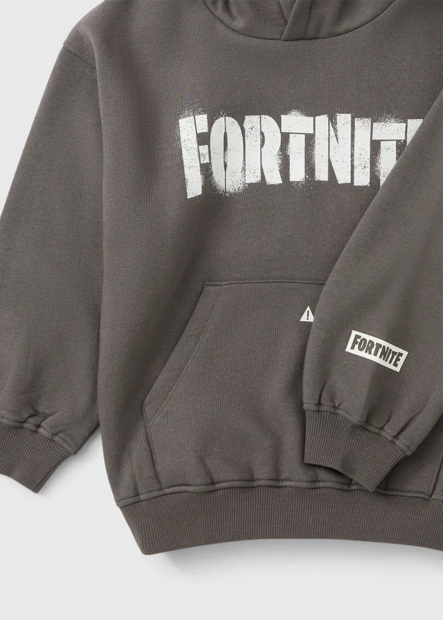 Boys Fortnite Charcoal Hoodie (4-13yrs)