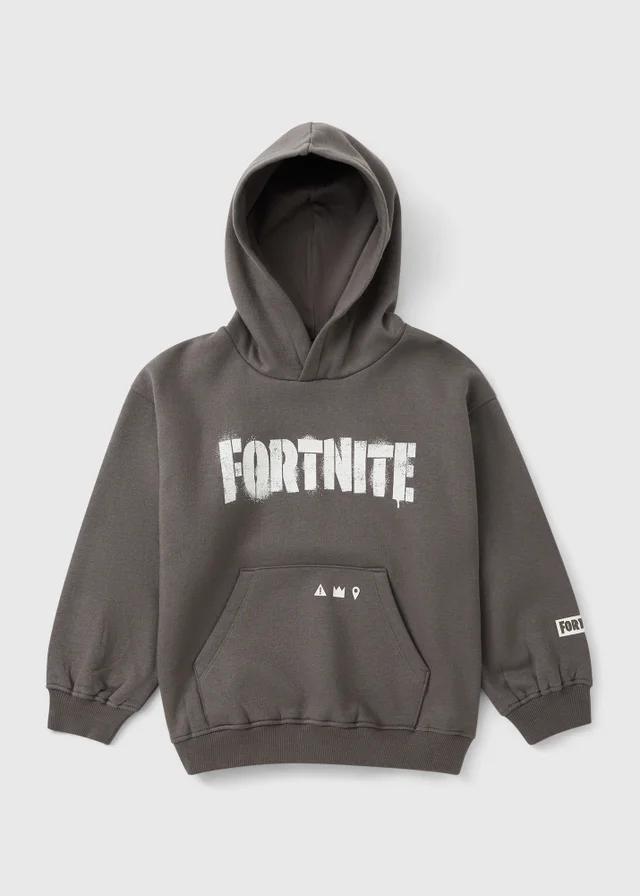 Boys Fortnite Charcoal Hoodie (4-13yrs)