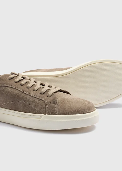 Stone Suede Trainer - 6 Image 2