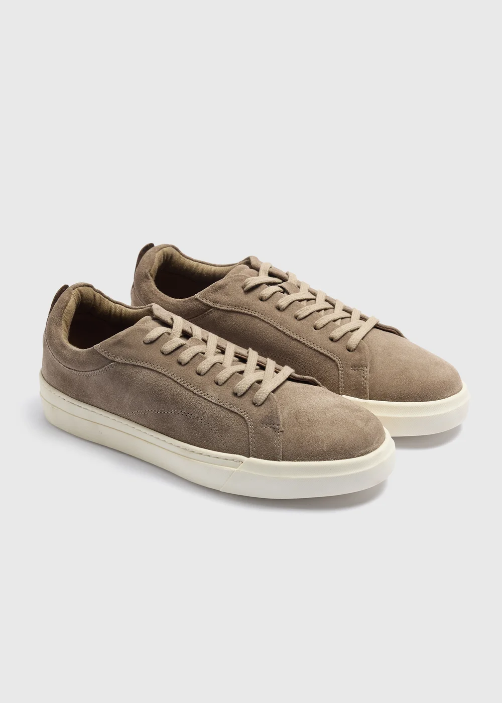Stone Suede Trainer - 6 Image 1