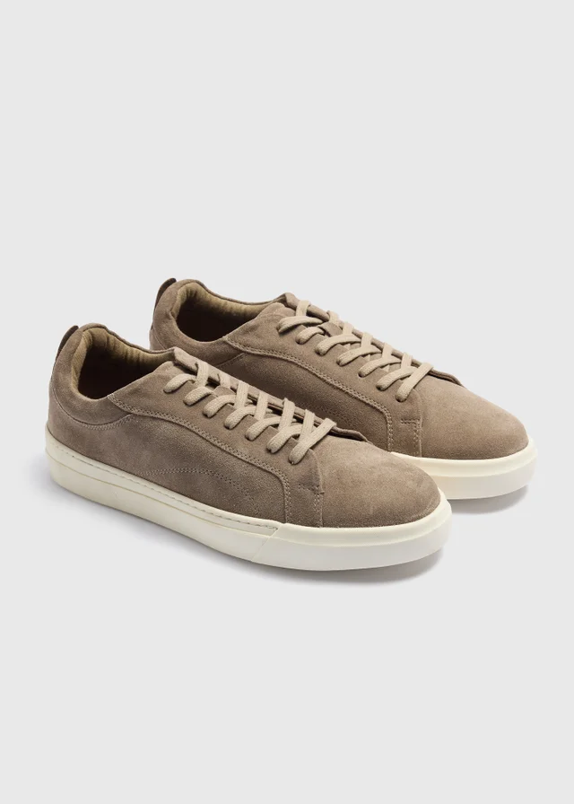 Stone Suede Trainer