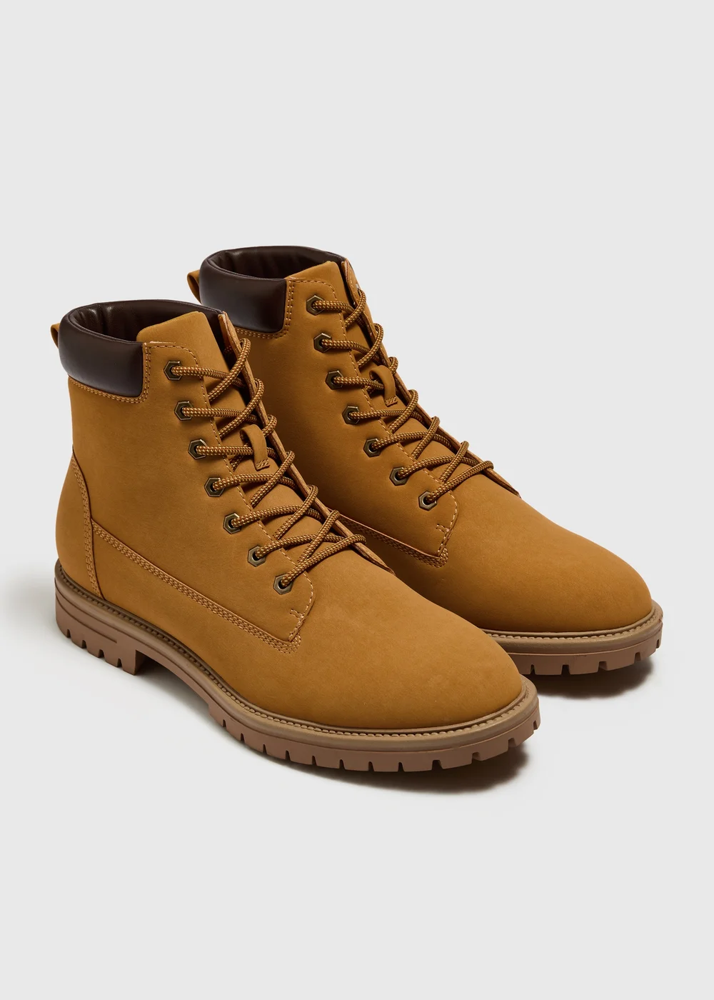 Tan Faux Suede Boots - 6 Image 1