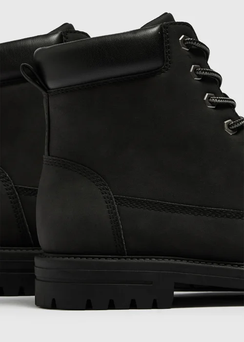 Black Lace-Up Ankle Boots - 6 Image 2