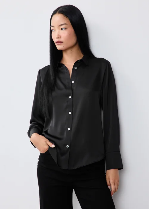 Black Satin Shirt - 8 Image 1