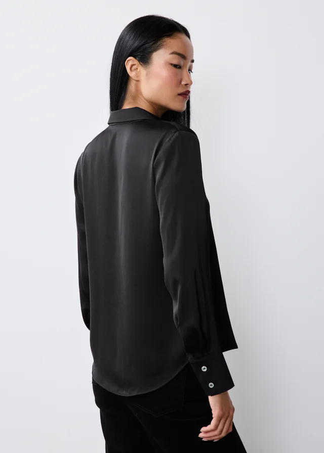 Black Satin Shirt