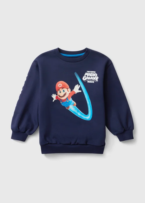 Super Mario Navy Sweatshirt 4-13 yrs) - 4-5 Yrs Image 1