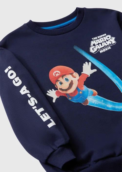 Super Mario Navy Sweatshirt 4-13 yrs) - 4-5 Yrs Image 2