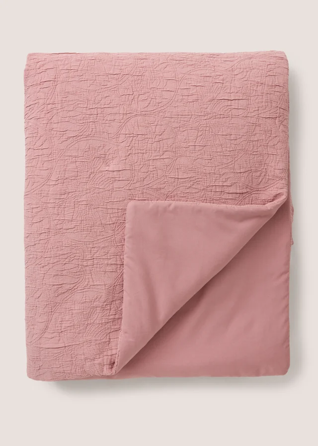 Pink Textured Bedspread