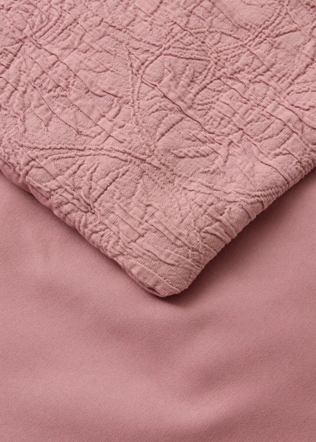 Pink Textured Bedspread