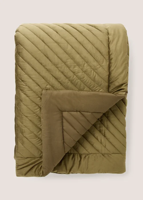 Olive Luxe Bedspread Image 1