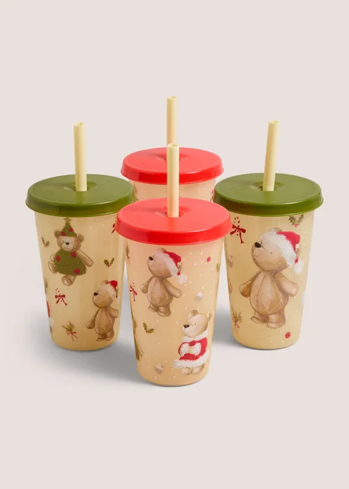 4 Pack Patch Bear Glow In The Dark Tumblers Image 1