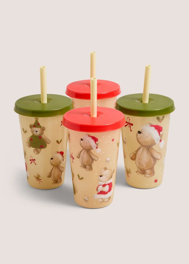 4 Pack Patch Bear Glow In The Dark Tumblers