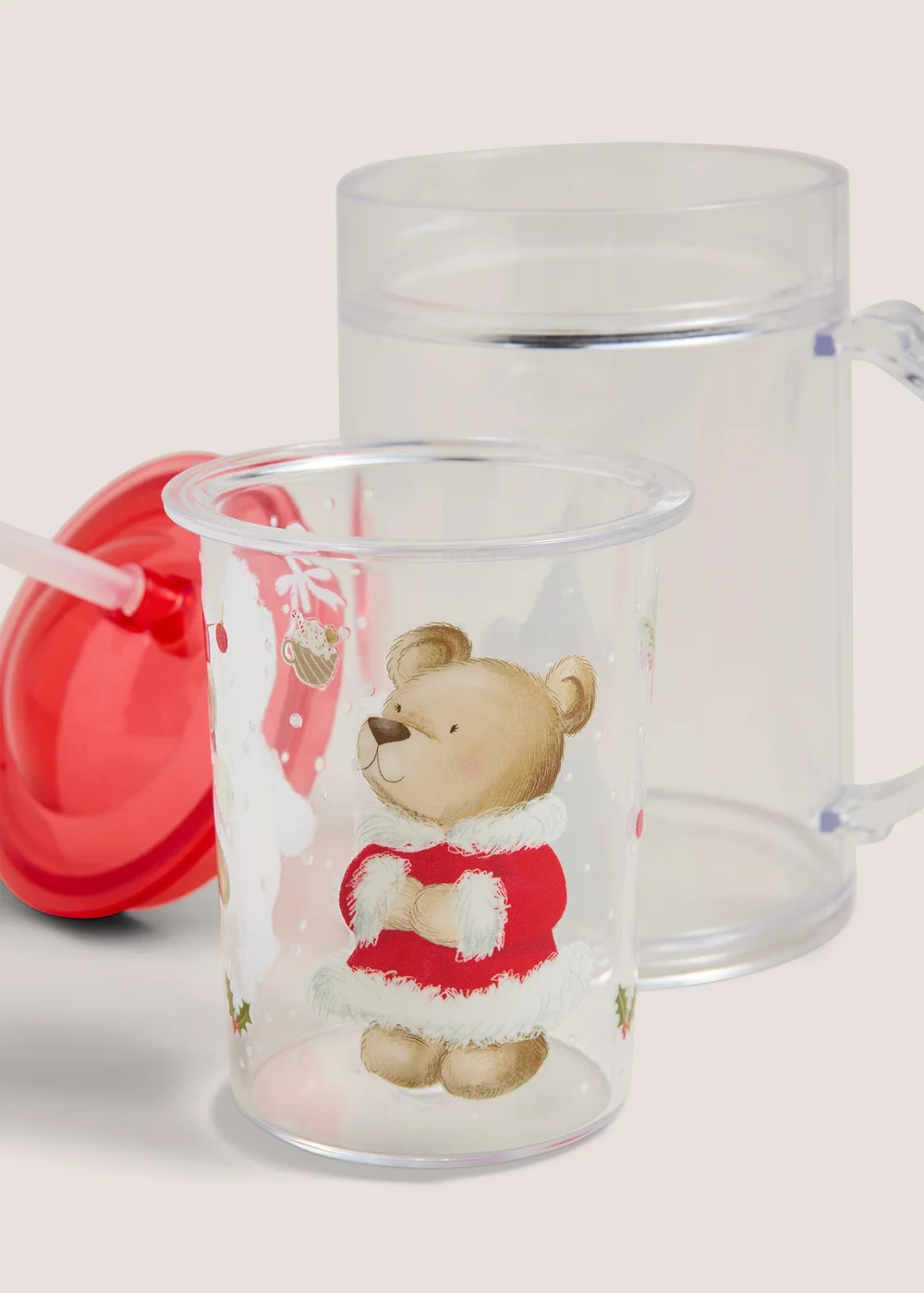 Christmas Patch Bear Glitter Cup Image 2