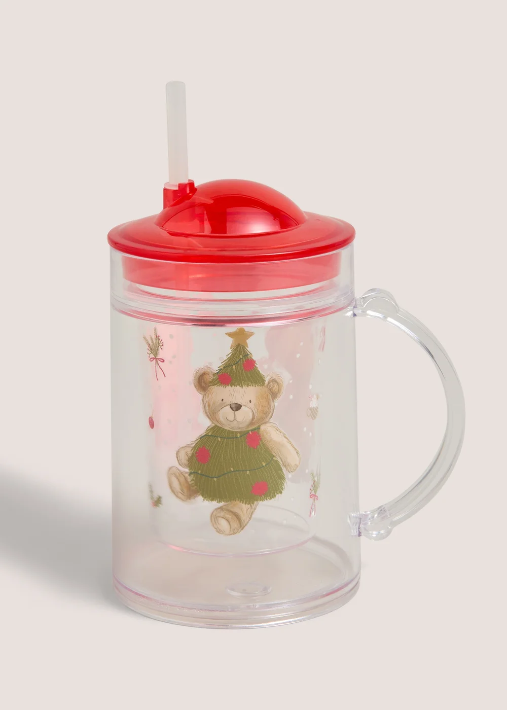 Christmas Patch Bear Glitter Cup Image 1