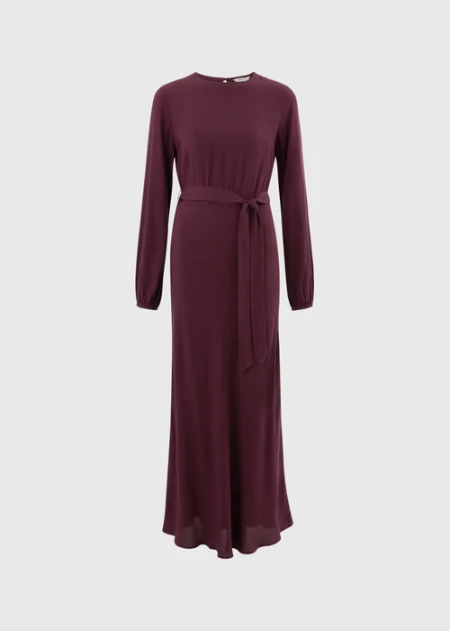 Wine Lace Trim Midaxi Dress - 8 Image 2