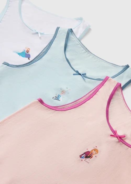 Disney 3 Pack Frozen Multicoloured Vests (1-7 yrs) - 1-1.5 Yrs Image 2