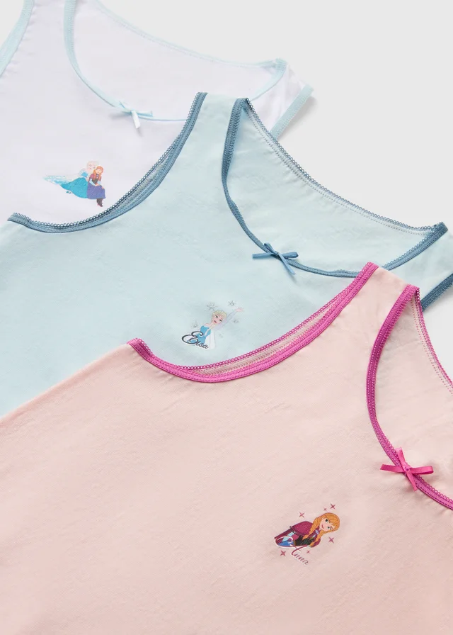 Disney 3 Pack Frozen Multicoloured Vests (1-7 yrs)