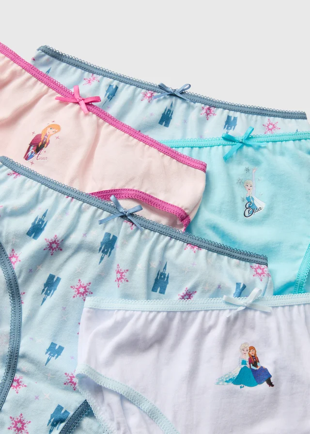 Disney 5 Pack Girls Frozen Multicoloured Knickers (1-7 yrs)