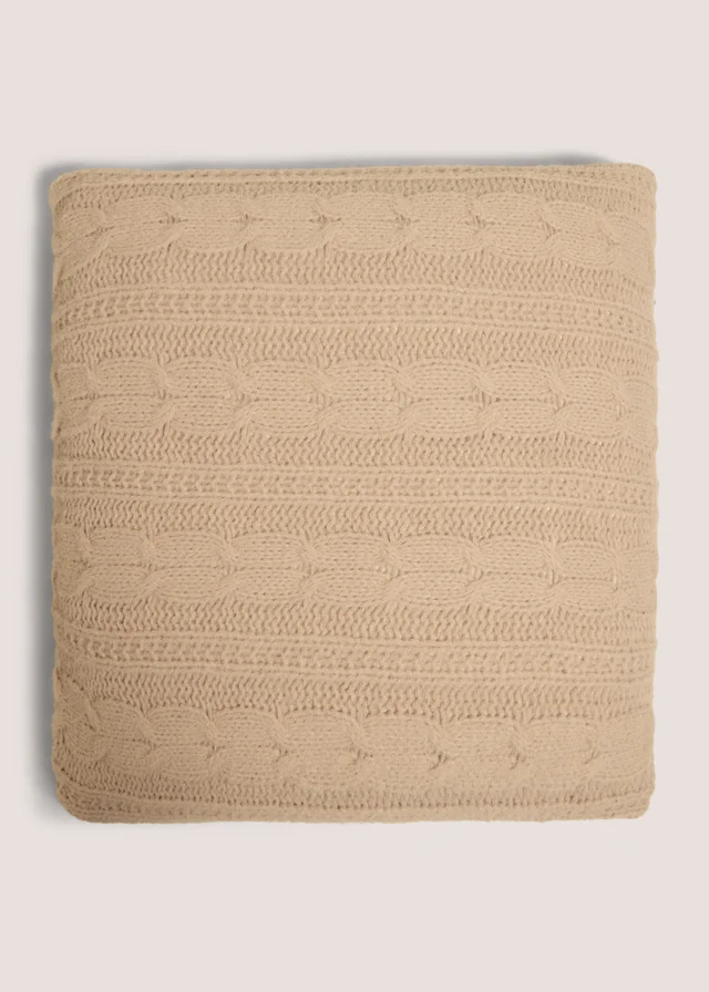 Natural Chunky Knit Cushion