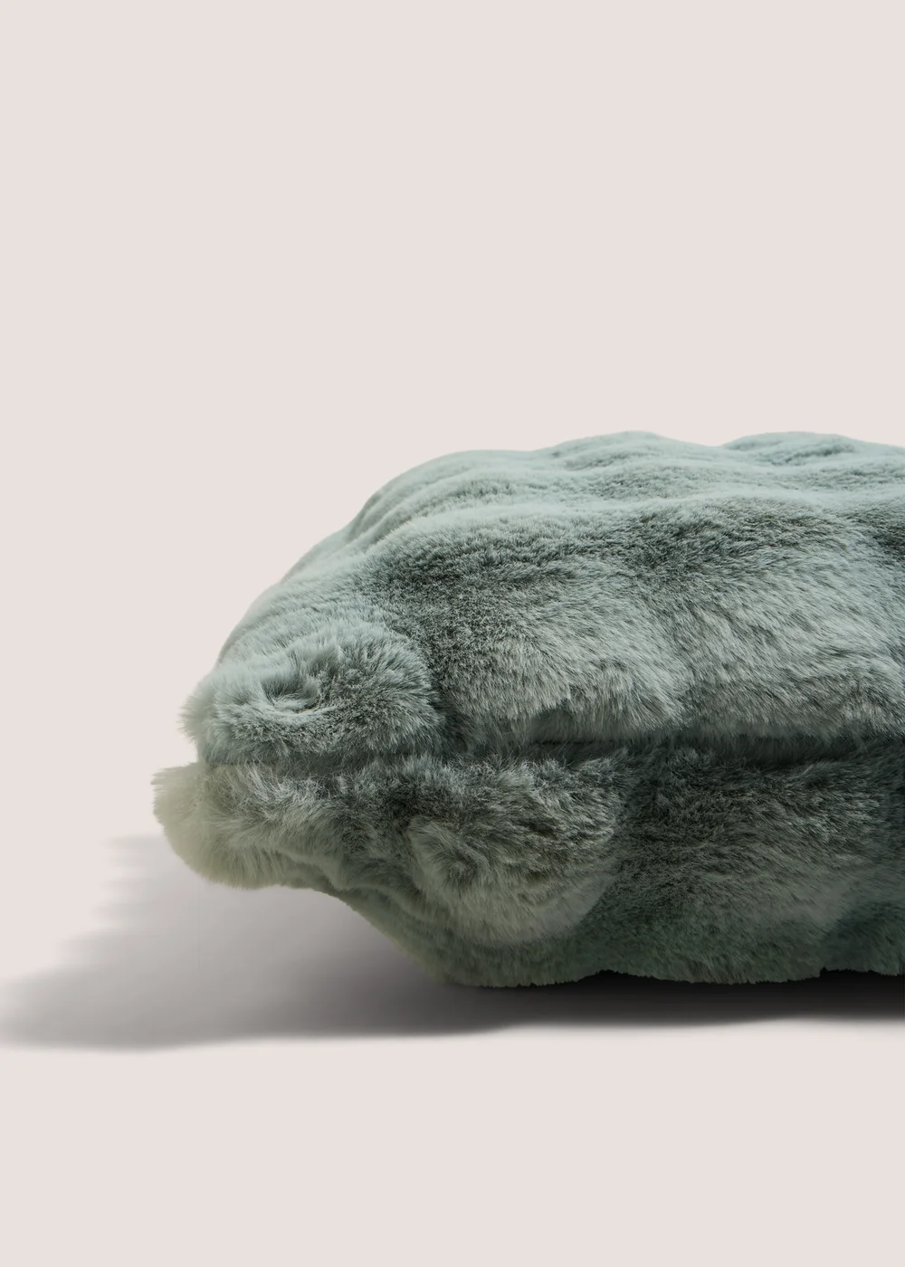 Blue Bubble Faux Fur Cushion Image 2