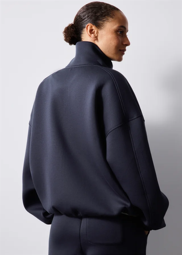 Navy Scuba Bungee Hem Jacket