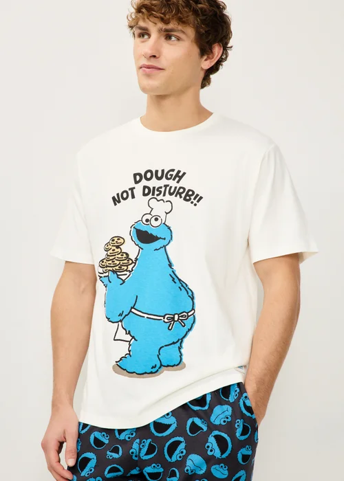 Blue Cookie Monster Long Pyjama Set - XS Image 3