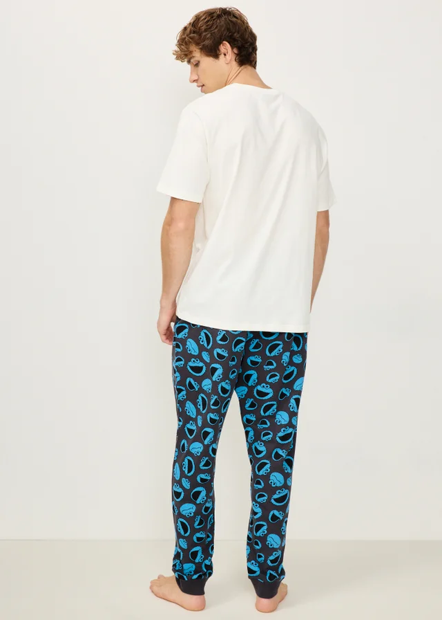 Blue Cookie Monster Long Pyjama Set