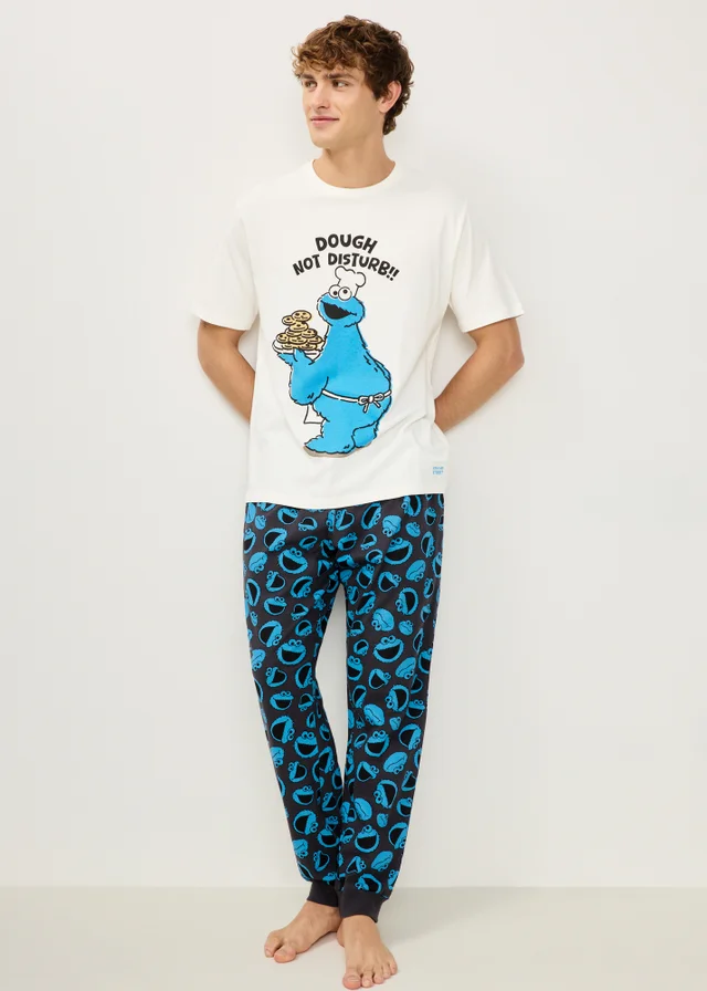 Blue Cookie Monster Long Pyjama Set