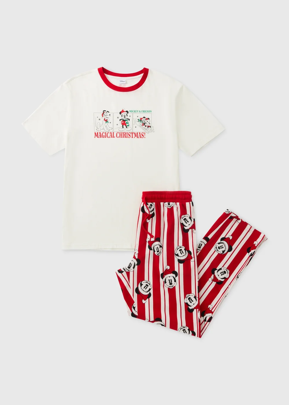 Disney Red Mickey Mouse Family Christmas Pyjamas - XS Image 1