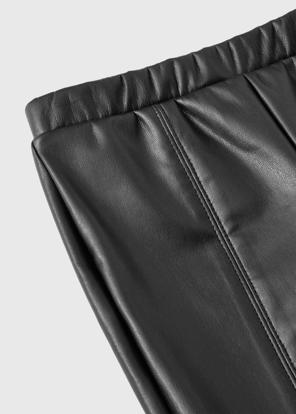 Girls' Black PU Leggings - 1-1.5 Yrs Image 2
