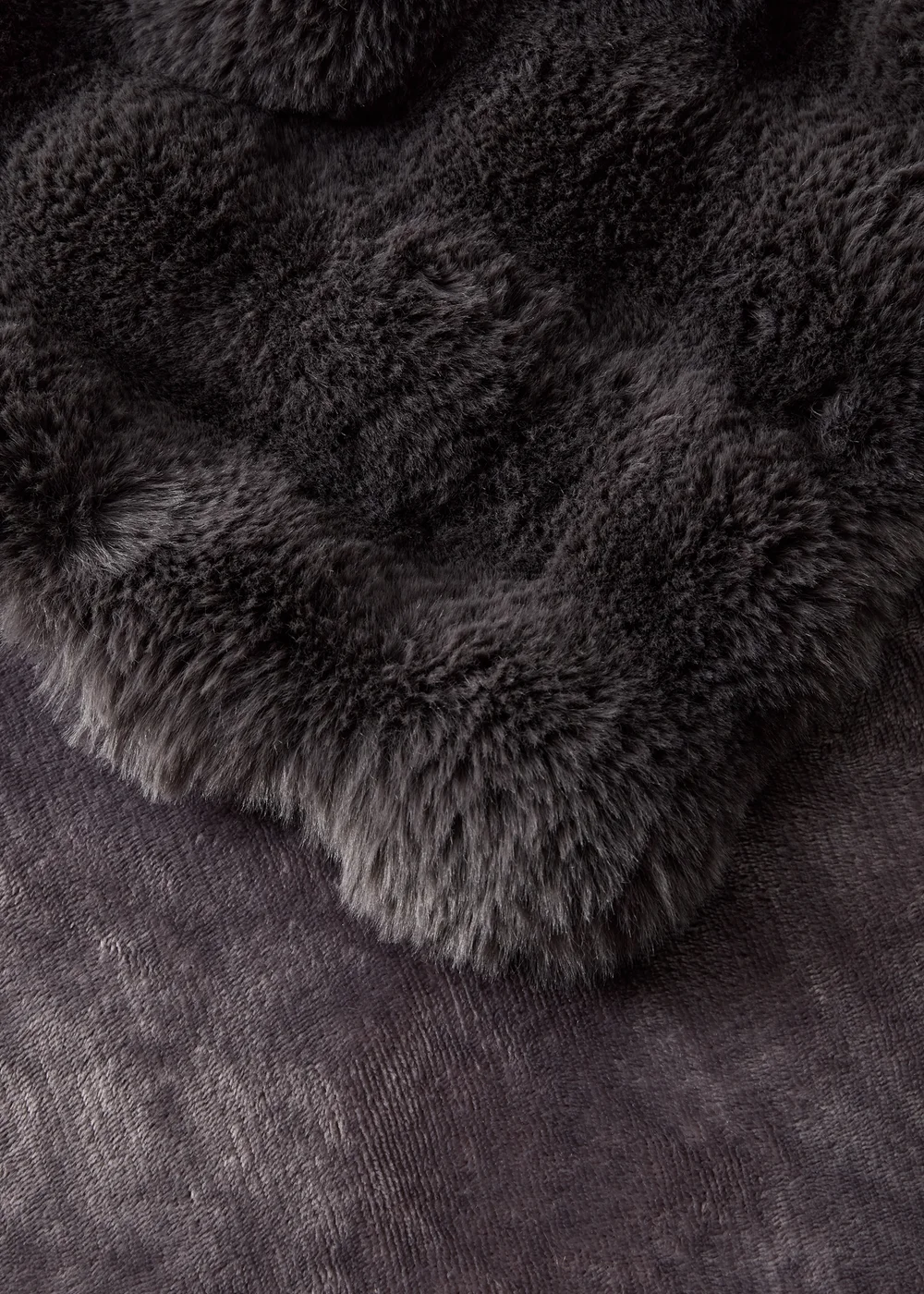Grey Bubble Faux Fur Throw Image 2