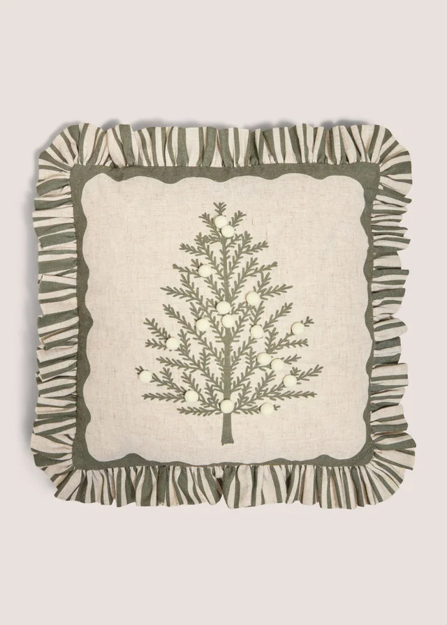 Tree Frilled Edge Cushion