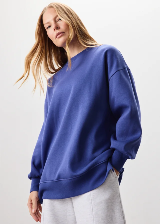 Cobalt Blue Longline Sweatshirt