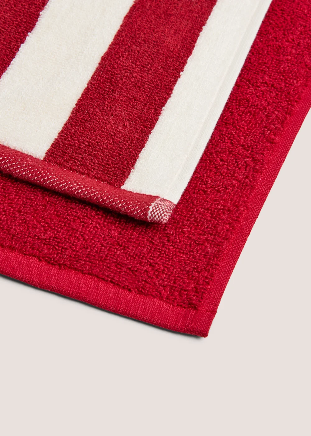 2 Pack Red Striped Hand Towels - Hand Towel Image 2