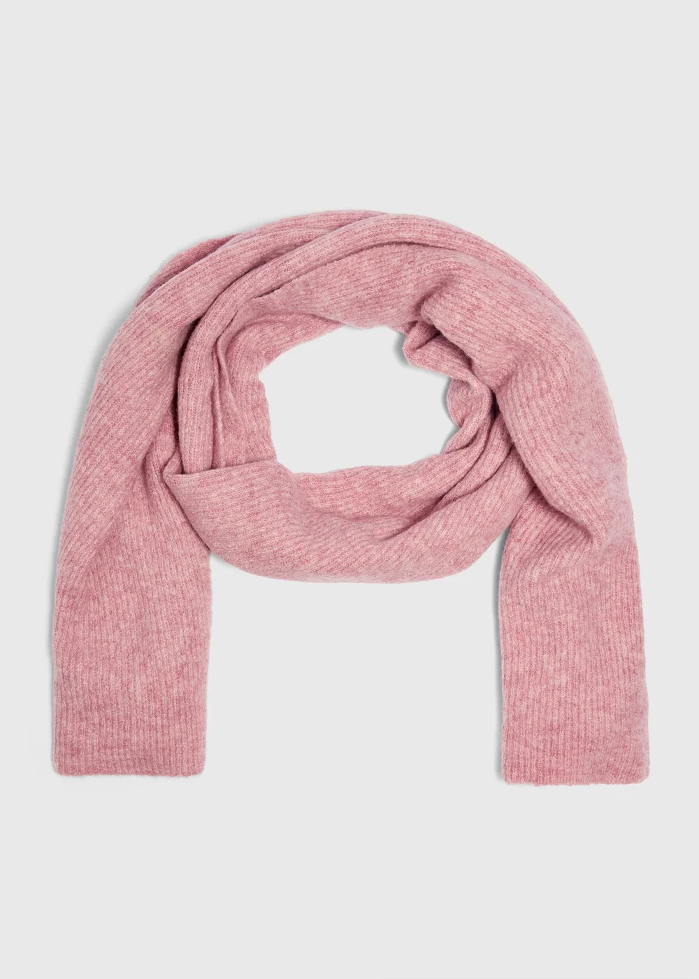 Pink Dry Ribbed Scarf - One Size Image 1