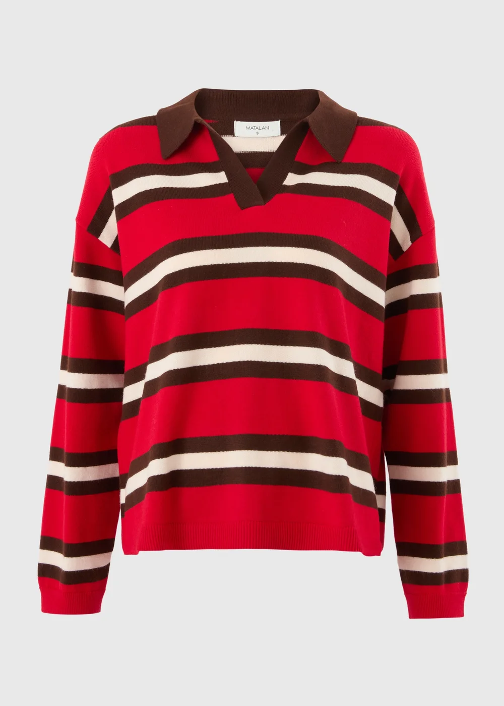 Red Striped Rugby Jumper - XS Image 1
