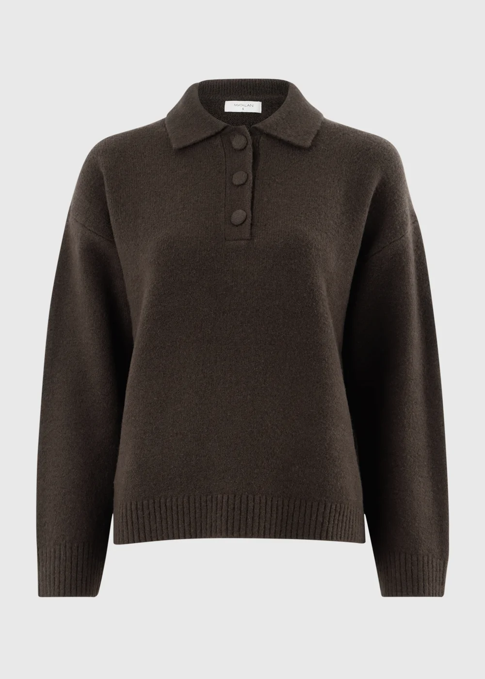 Chocolate Open Collar Shirt - XS Image 4
