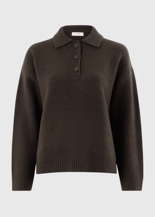 Chocolate Open Collar Shirt - XS Image 4