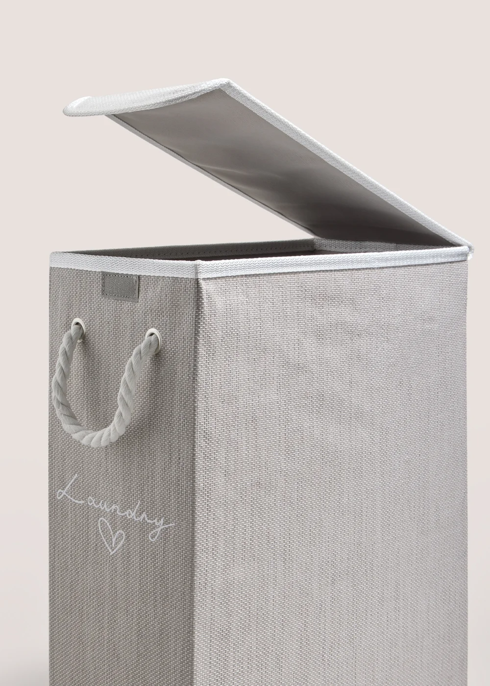 Grey Narrow Laundry Basket Image 2
