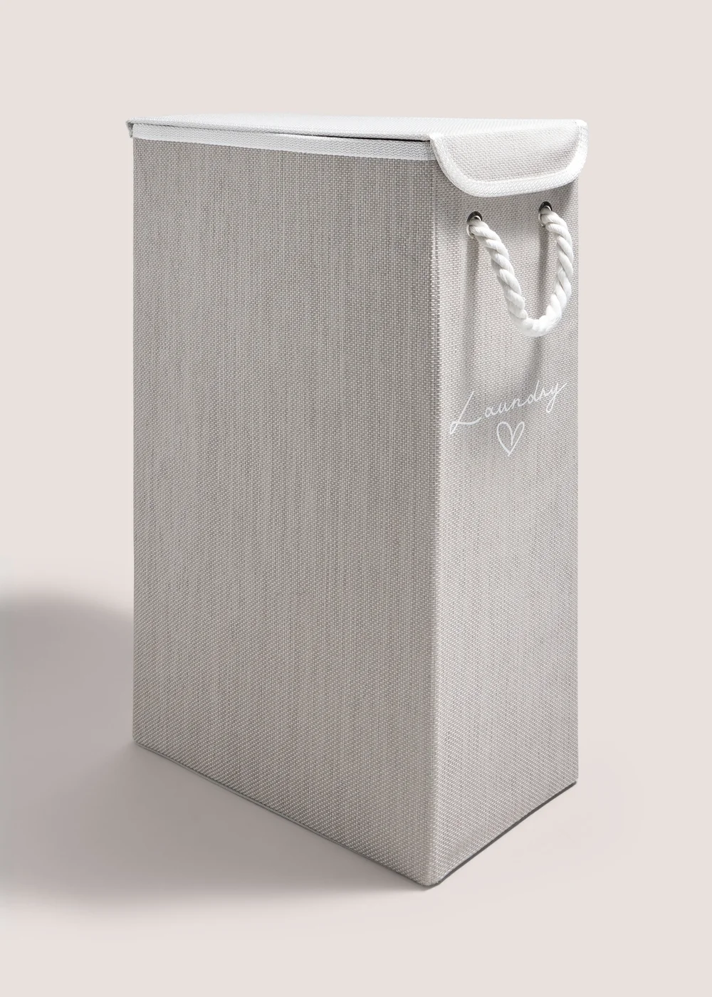 Grey Narrow Laundry Basket Image 1