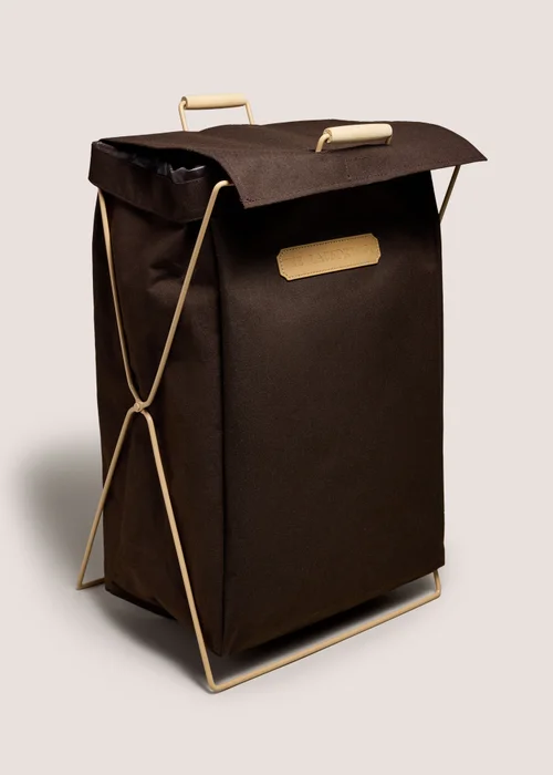 Chocolate Brown Laundry Basket Image 1