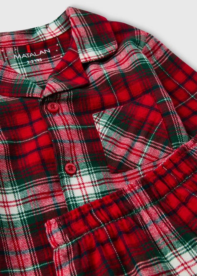 Kids Red Check Matching Family Christmas Pyjamas (1-13yrs)