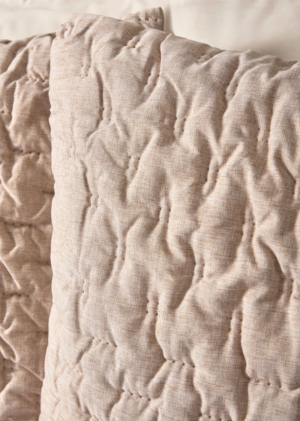 Natural Ruched Textured Duvet Set - Double Image 2