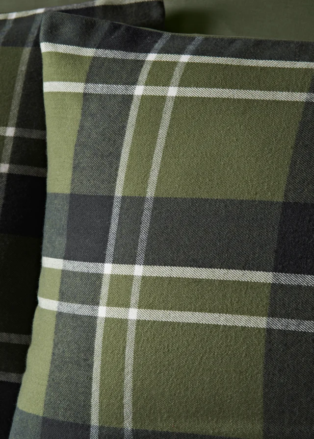 Green Check Duvet Set