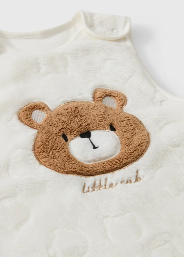 Baby Cream Patch Bear Embossed Sleep Bag (0-18mths)