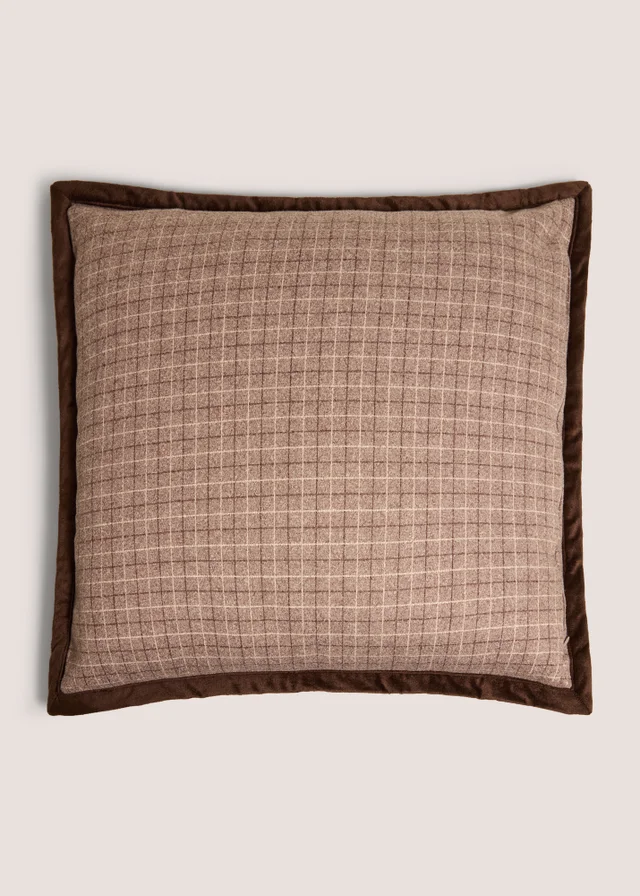 Brown Check Cushion