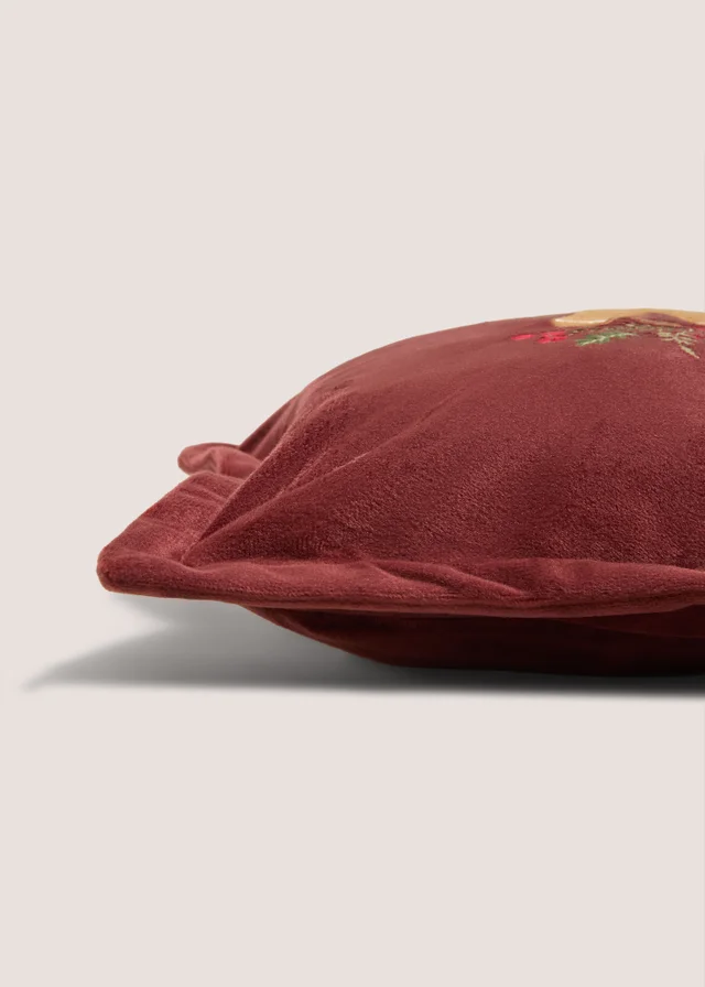 Gingerbread Red Velvet Cushion