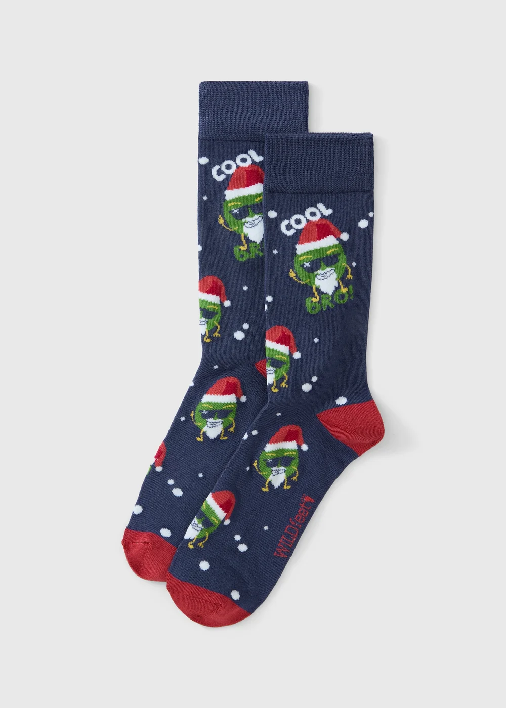 Navy Festive Brother Socks - One Size Image 1
