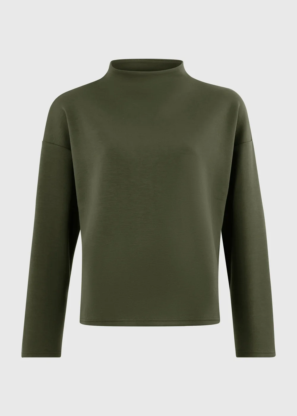 Khaki Scuba Co Ord Boxy Jumper - S Image 1